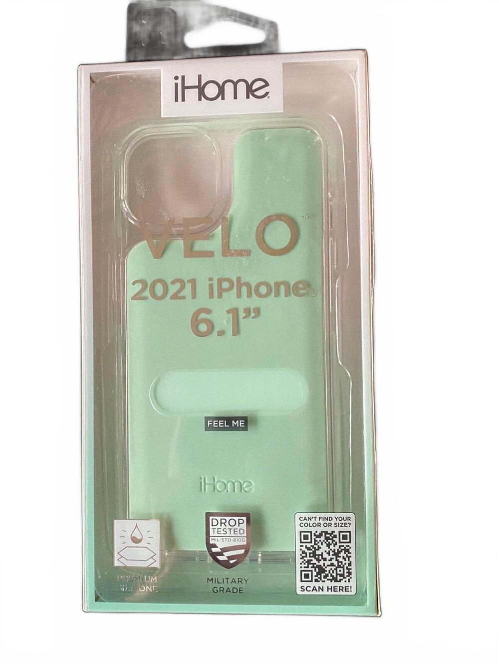 iHome Velo Silicone Impact Case for 2021 iPhone 6.1 inch  Mint Green